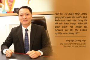 “Từ khi sử dụng MISA AMIS giúp giải quyết rất nhiều khó khăn mà trước kia chúng tôi đã rất loay hoay. Điều đó giúp giảm rất nhiều tài nguyên, chi phí cho doanh nghiệp của chúng tôi”.