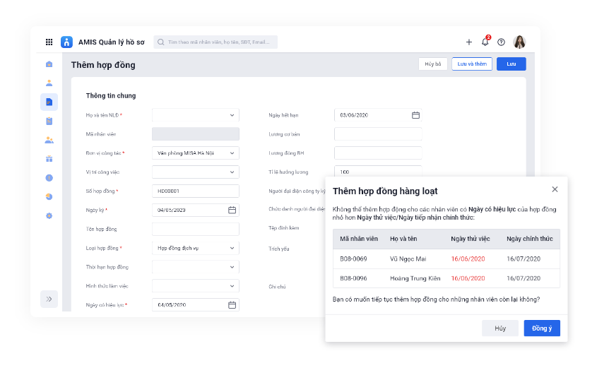 Automatically reminds employees approaching contract expiry. Easily search employee information by multiple criteria with advanced filters