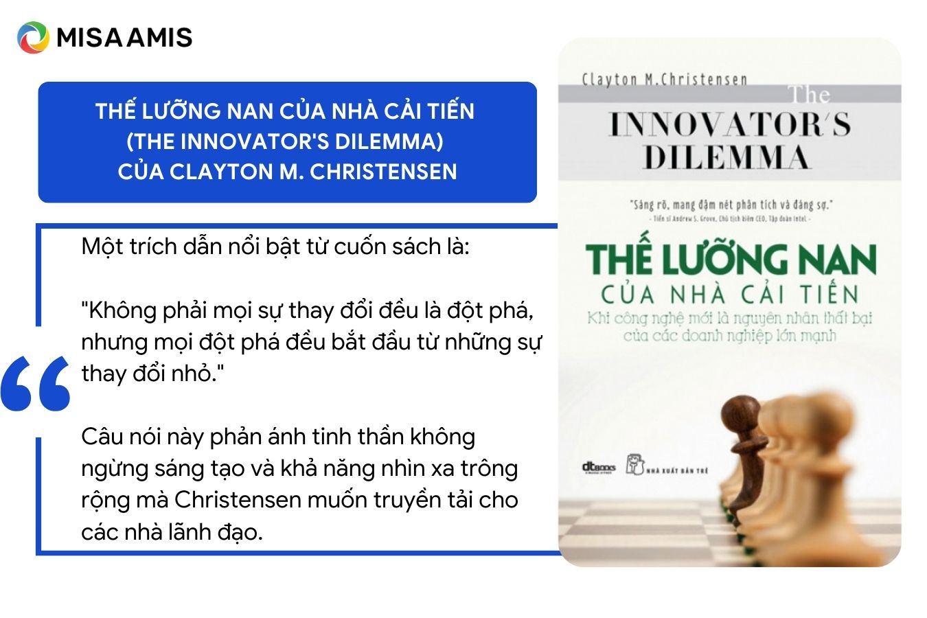 Thế lưỡng nan của nhà cải tiến (The Innovator's Dilemma) của Clayton M. Christensen