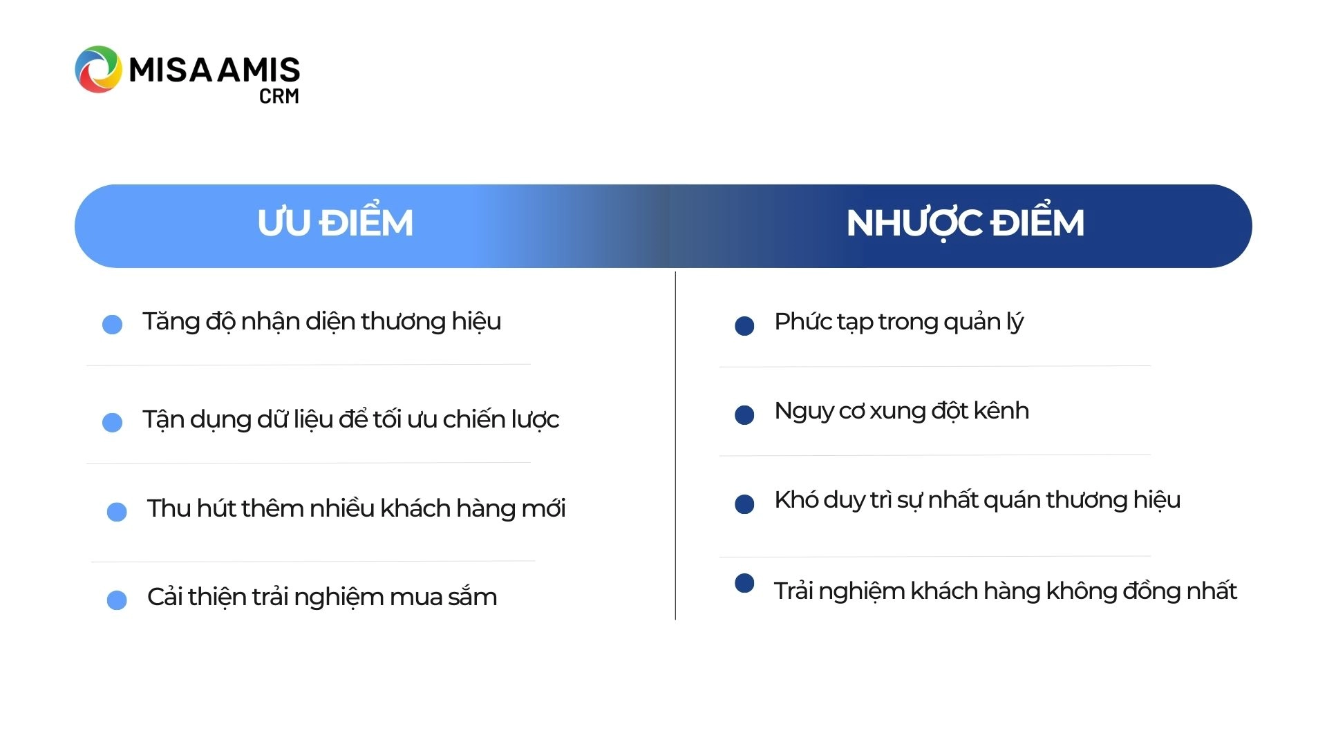 Ưu-nhược điểm của bán hàng đa kênh