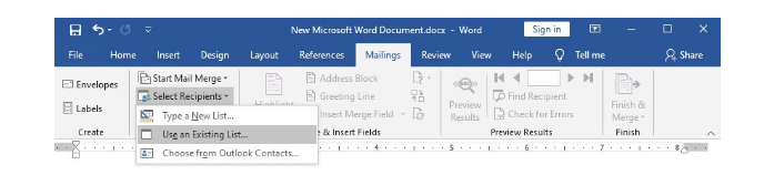 mail hàng loạt với outlook