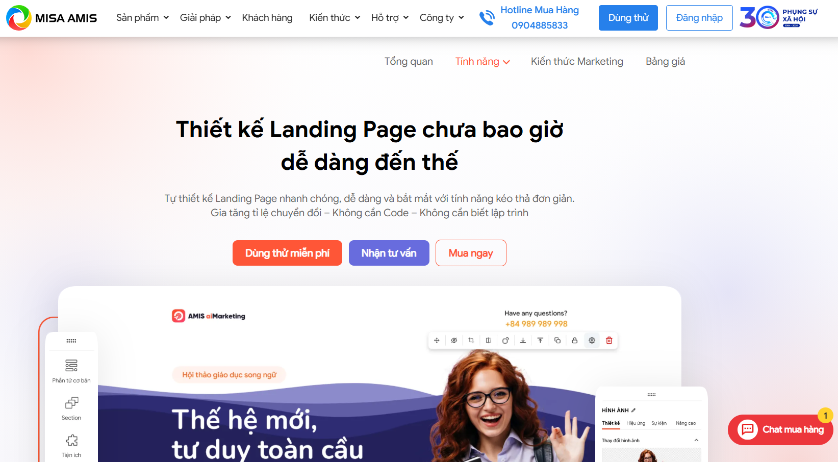 Phần mềm tạo Landing page