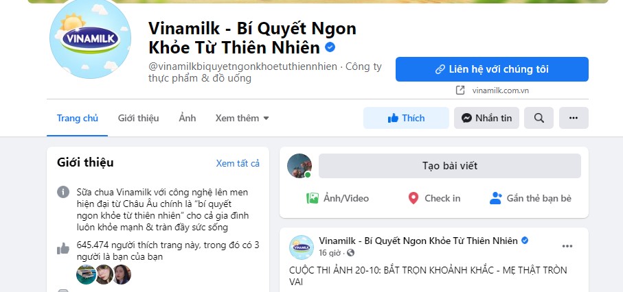 Chiến lược social marketing của Vinamilk