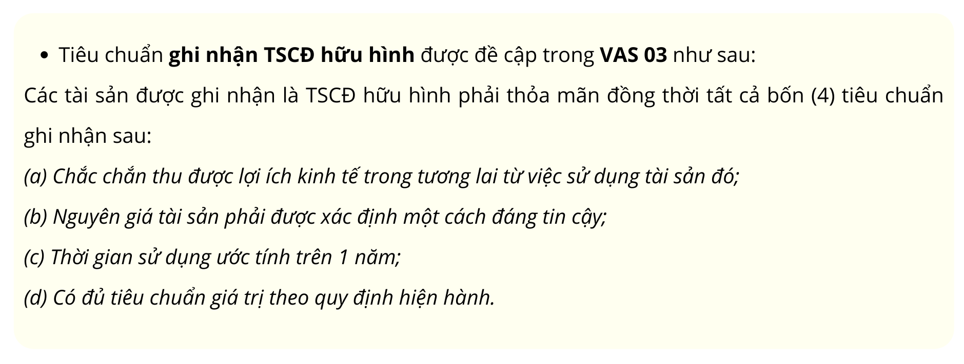 hình 1 tiêu chuẩn ghi nhận TSCĐ hữu hình