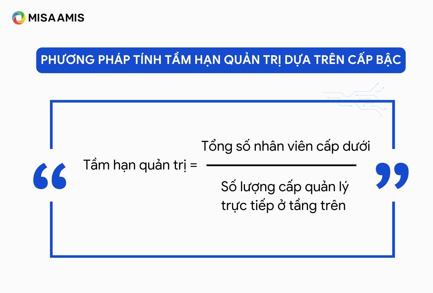 Cách tính tầm hạn quản trị