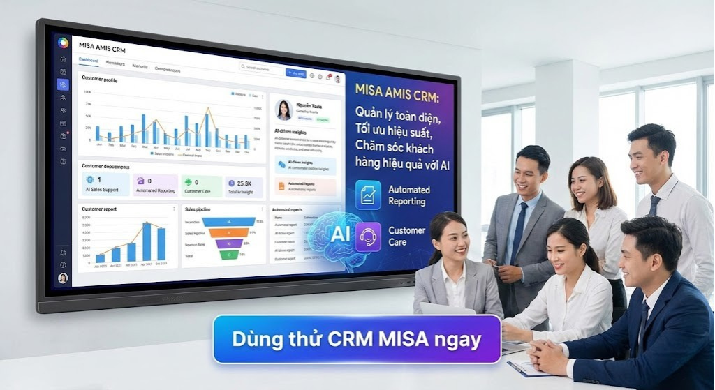 Quản lý mục tiêu bán hàng toàn diện MISA AMIS CRM
