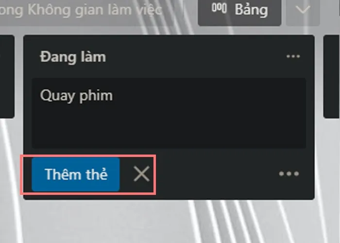 Cách tạo thẻ trello bước 2
