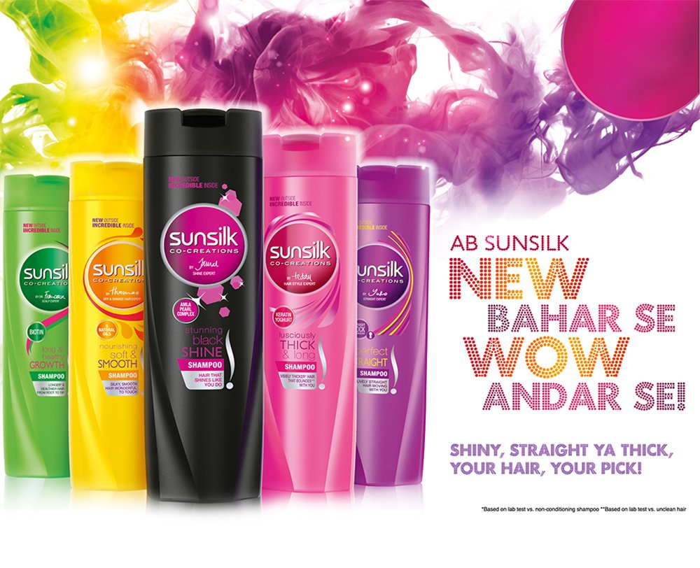 Điểm mạnh của Sunsilk là đa dạng các mặt hàng với nhiều loại sản phẩm dầu gội đầu và dầu xả