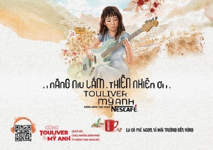Thông điệp nông nghiệp phát triển, môi trường bền vững đã được Nescafe truyền tải bằng cách mới lạ phù hợp với các bạn trẻ.