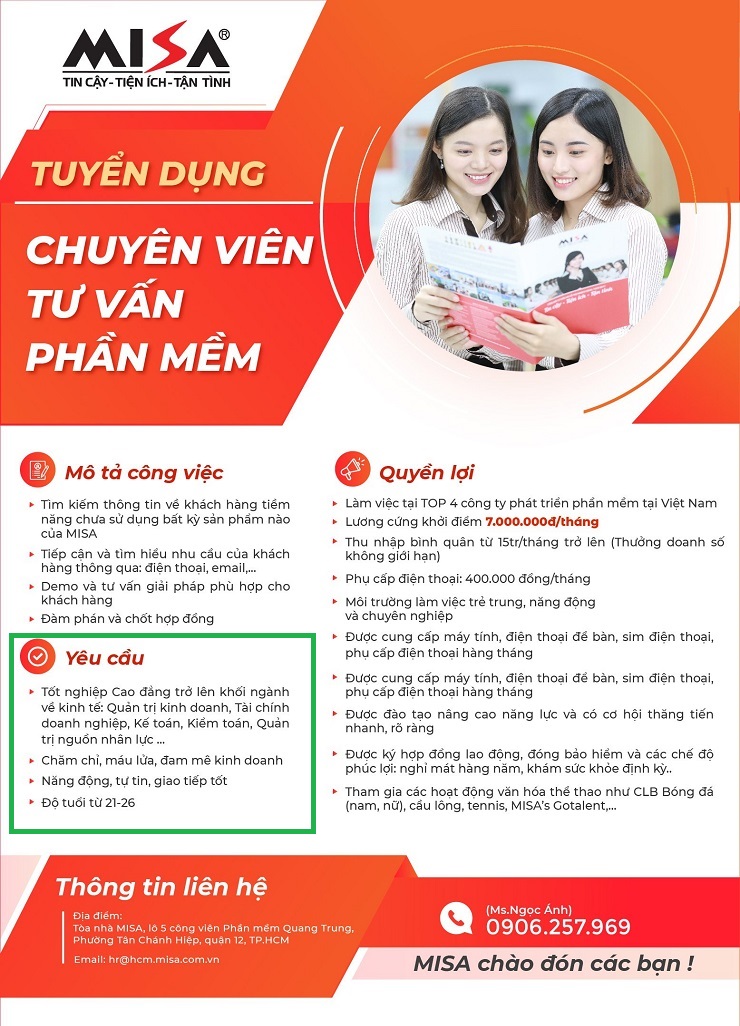 Ứng dụng tiêu chuẩn năng lực trong MTCV trong thông báo tuyển dụng