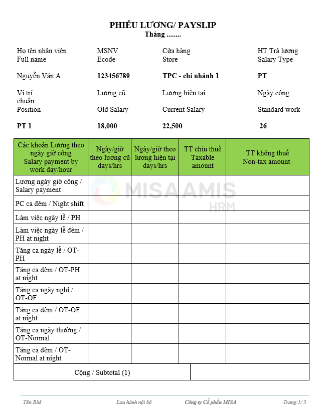 Mẫu bảng biểu excel và mẫu giấy tờ chấm công