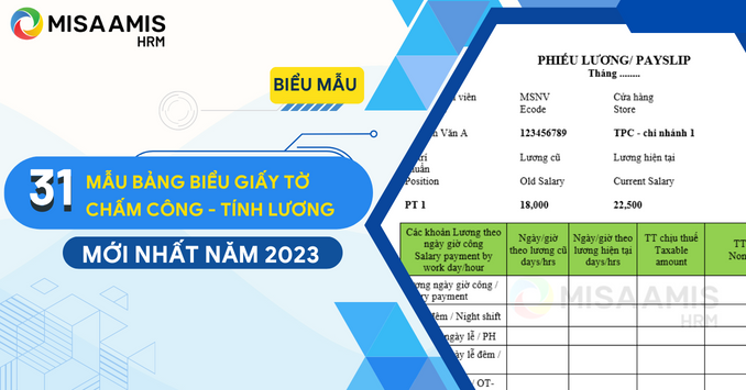 Trọn bộ 31 mẫu bảng biều excel, giấy tờ chấm công - tính lương