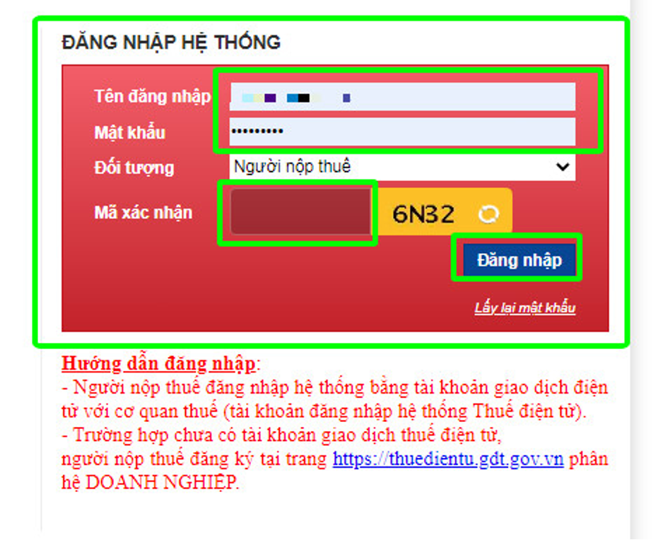 Đăng nhập HTKK để nộp đề nghị gia hạn tiền thuế và tiền thuê đất năm 2023