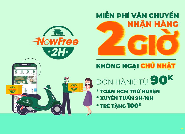 Dịch vụ giao hàng 2 giờ của Hasaki giúp gia tăng tỷ lệ mua hàng