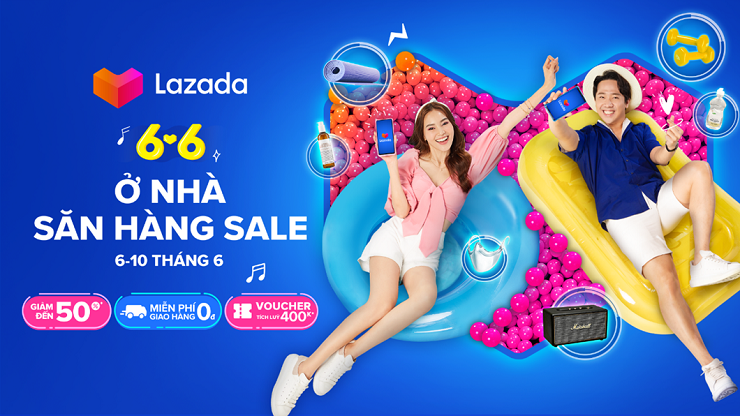 Khách hàng mục tiêu của Lazada được phản ánh qua poster của hãng - Nguồn vir.com.vn