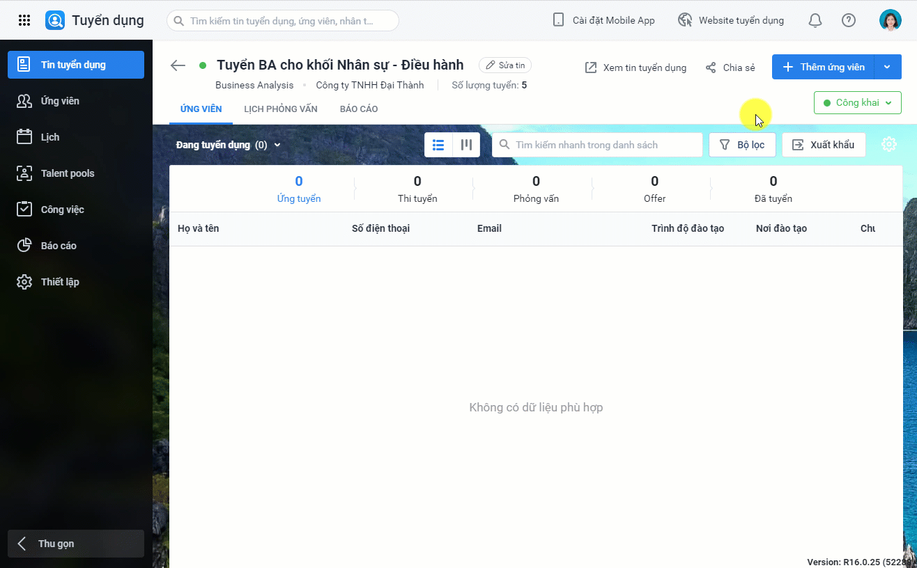 Chia sẻ tin tuyển dụng đồng thời trên đa dạng nền tảng với AMIS Tuyển dụng