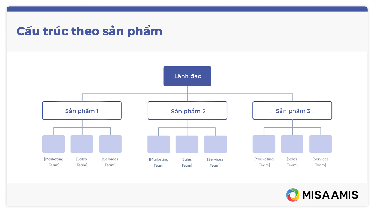 cơ cấu tổ chức bộ máy quản lý doanh nghiệp được tổ chức theo cấu trúc sản phẩm
