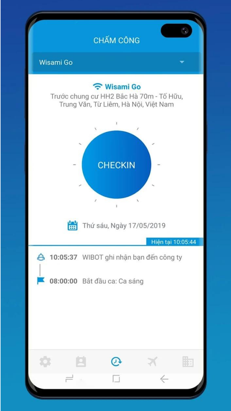 app chấm công trên điện thoại