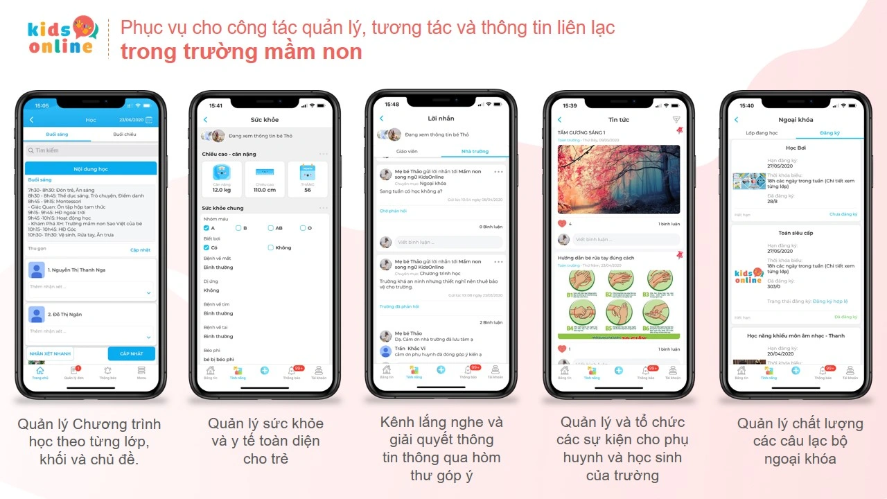 Phần mềm quản lý mầm non KidsOnline