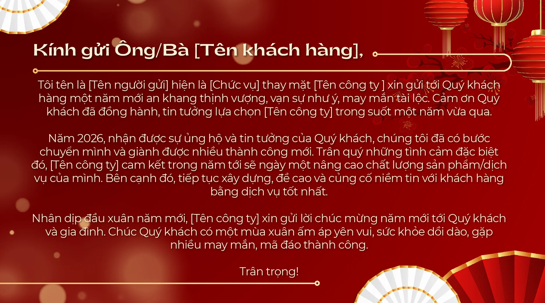 Mẫu email chúc Tết khách hàng hay nhất