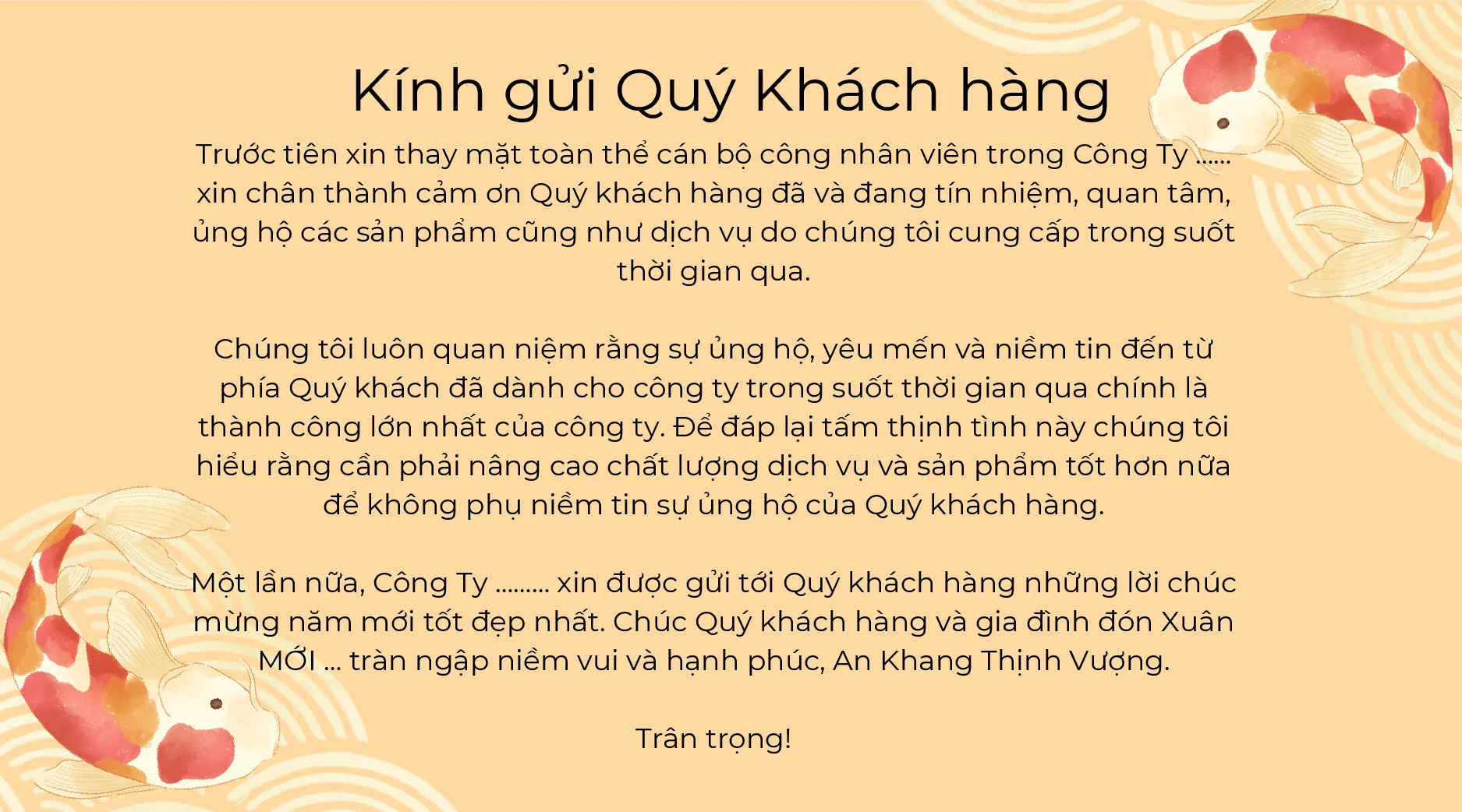 Mẫu email chúc Tết khách hàng hay nhất
