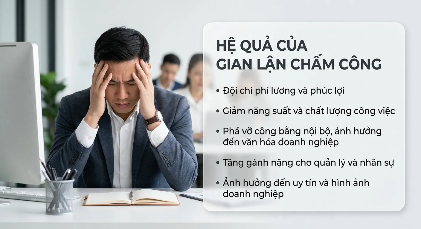 gian lận chấm công