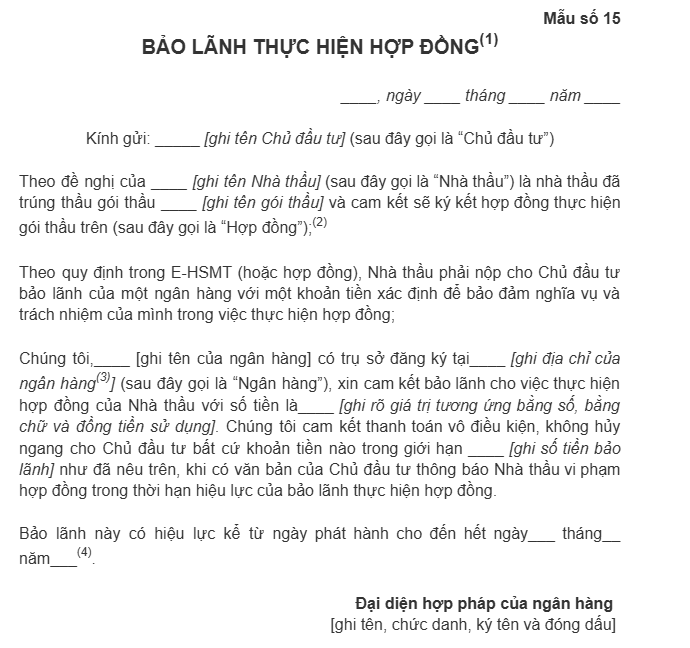 mẫu cho gói thầu ep