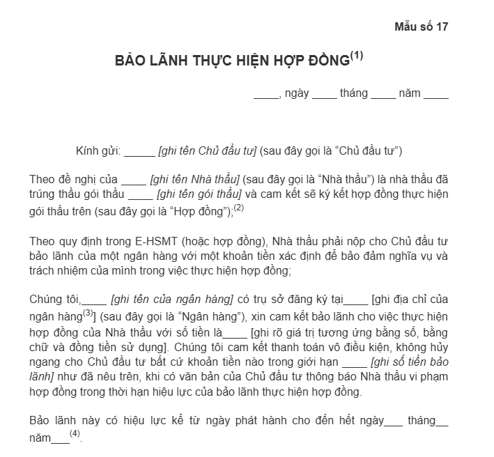 mẫu gói thầu epc