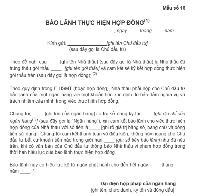 mẫu cho gói thầu pc