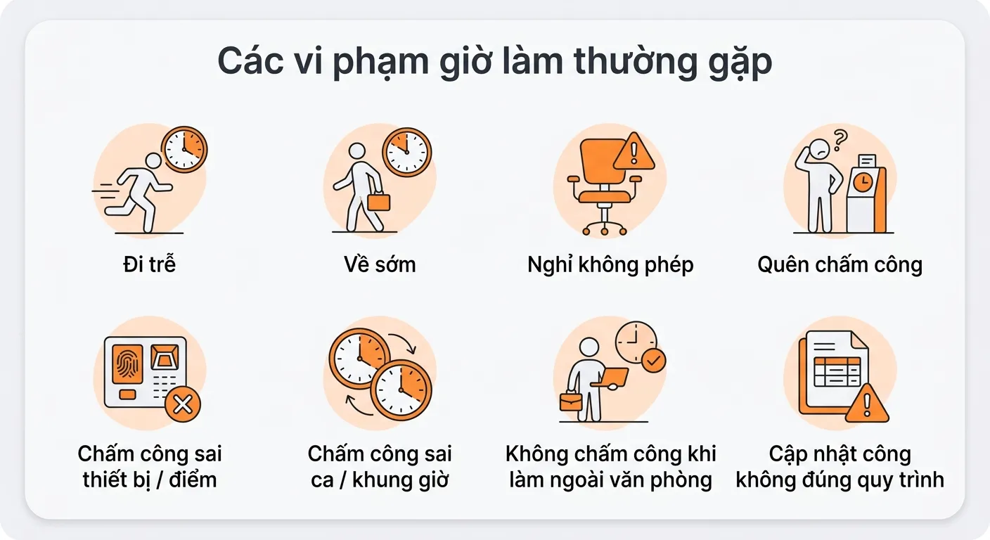 quy định chấm công