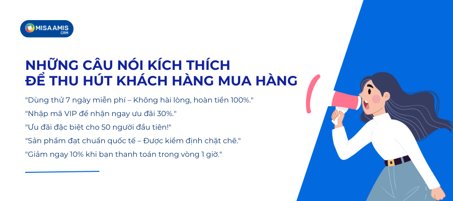 Những câu nói kích thích để khách hàng mua hàng
