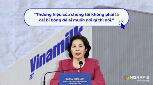 Bà Mai Kiều Liên tổng giám đốc Vinamilk đã có phát biểu đầy quyết liệt trước vụ lùm xùm.