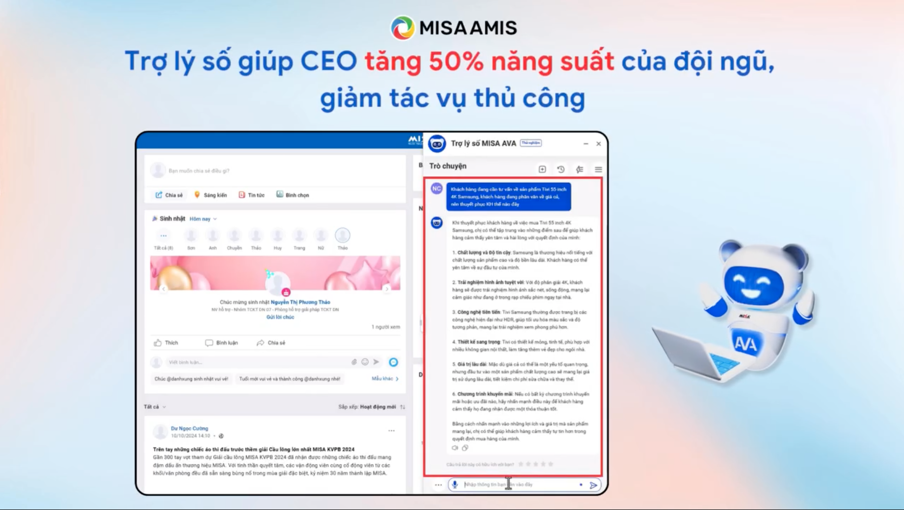 trợ lý số misa ava