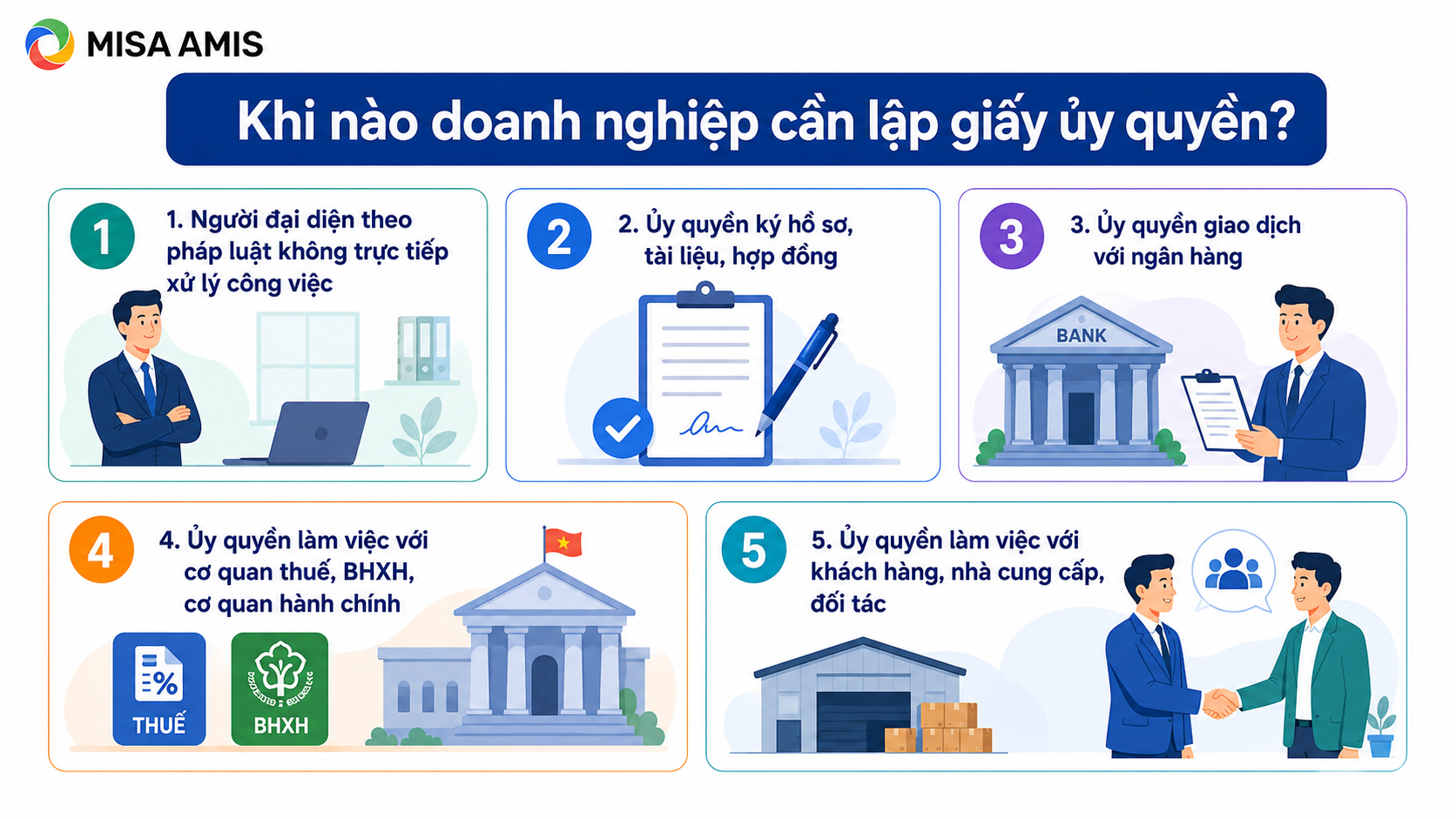 Khi nào doanh nghiệp cần lập giấy ủy quyền?