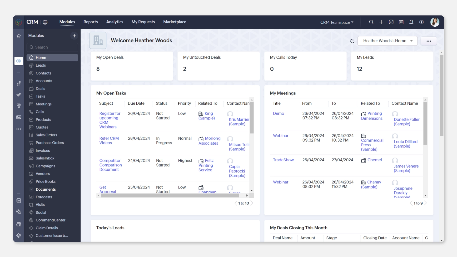 Zoho CRM - Web crm