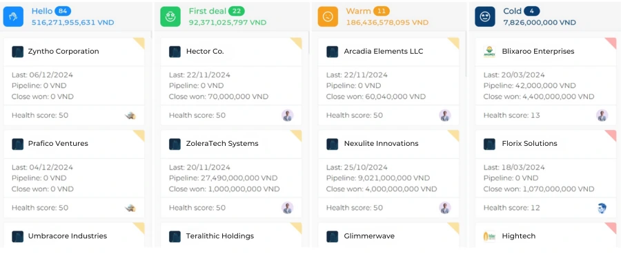 Giao diện opla crm