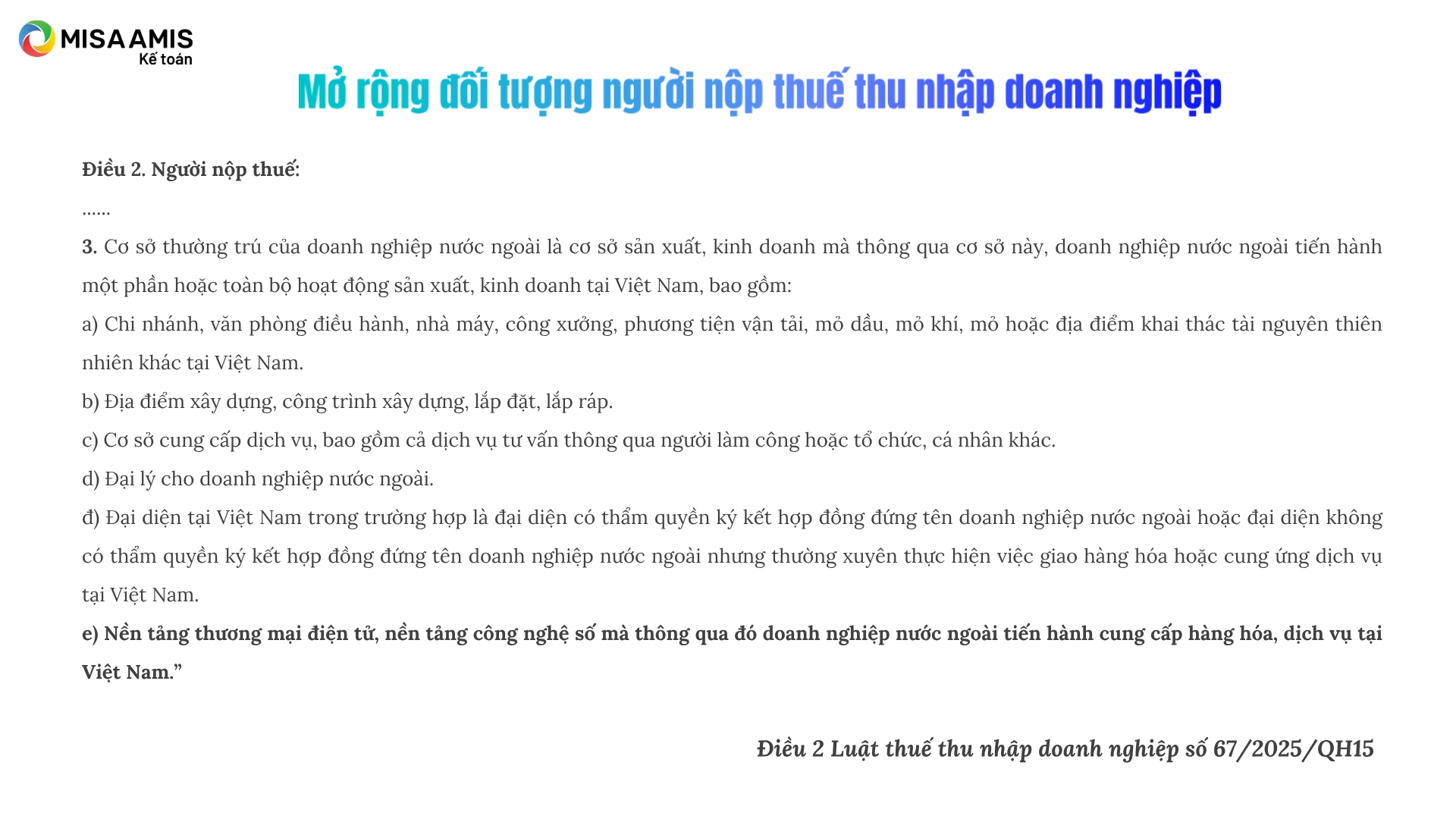 Luật thuế TNDN áp dụng từ 1/10/2025 mở rộng đối tượng nộp thuế