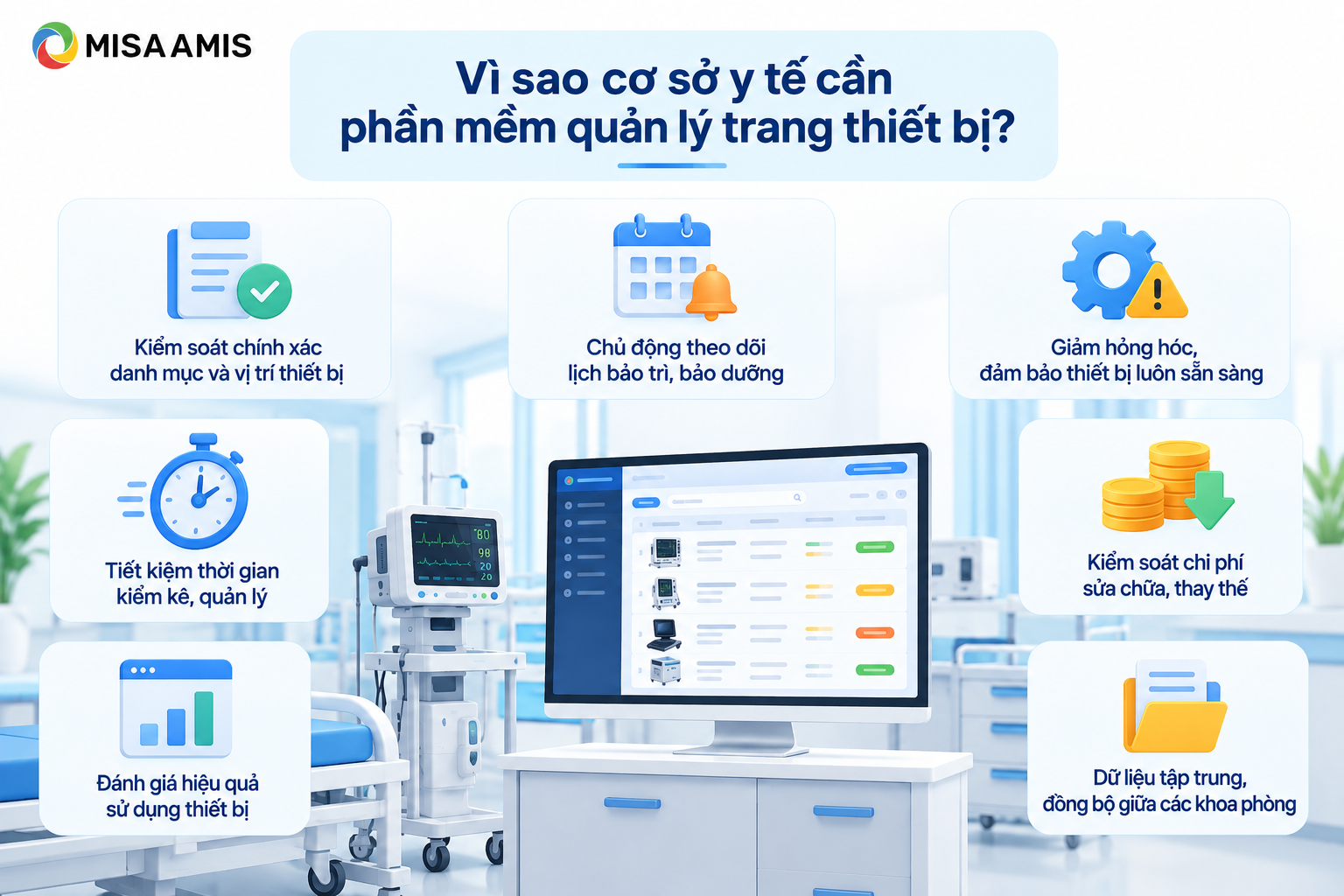 Vì sao cơ sở y tế cần phần mềm quản lý trang thiết bị?