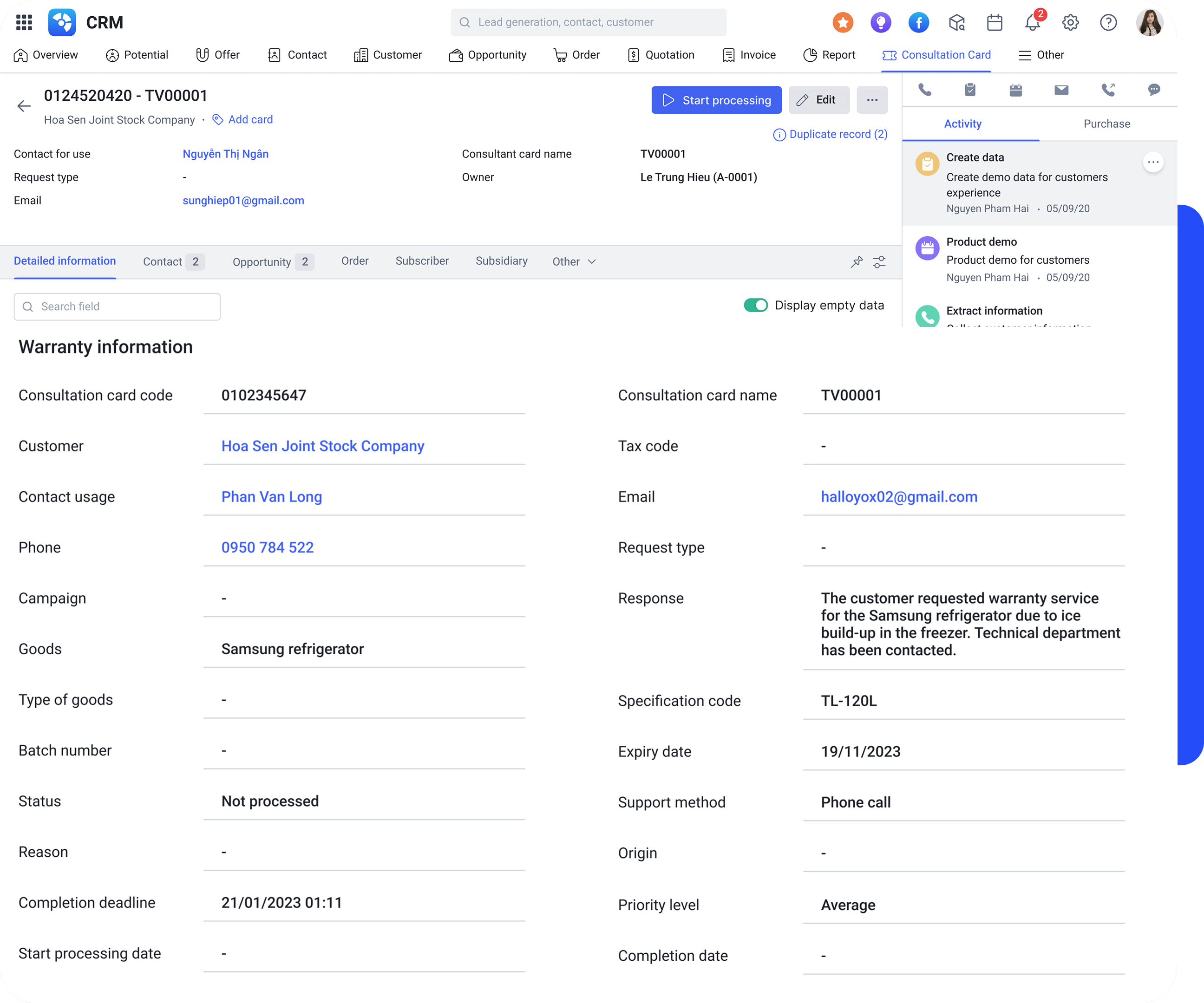 CRM Solution