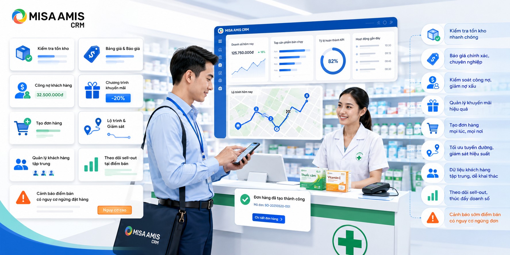 Phần mềm quản lý trình dược viên đi tuyến