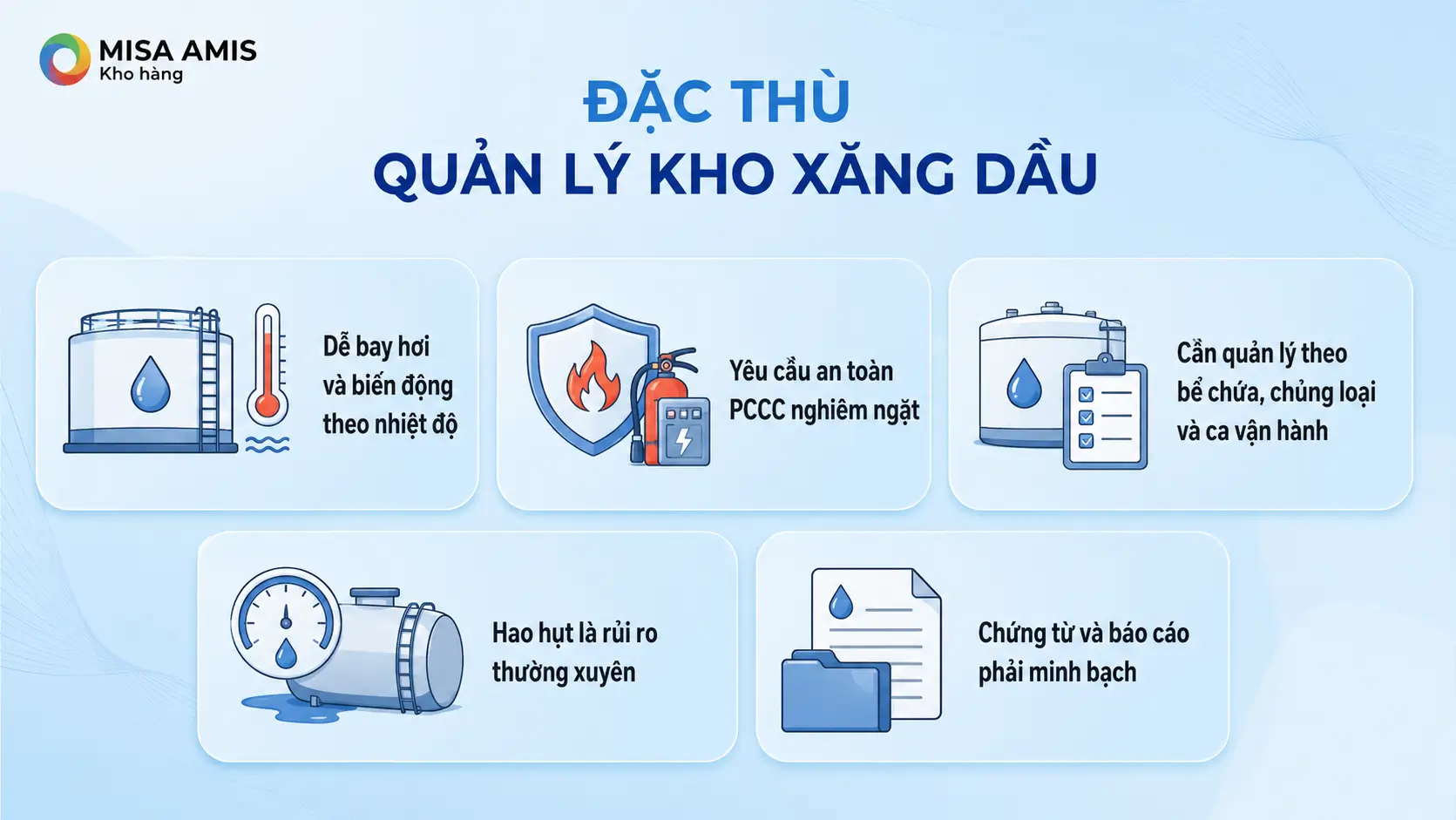 Đặc thù quản lý kho xăng dầu