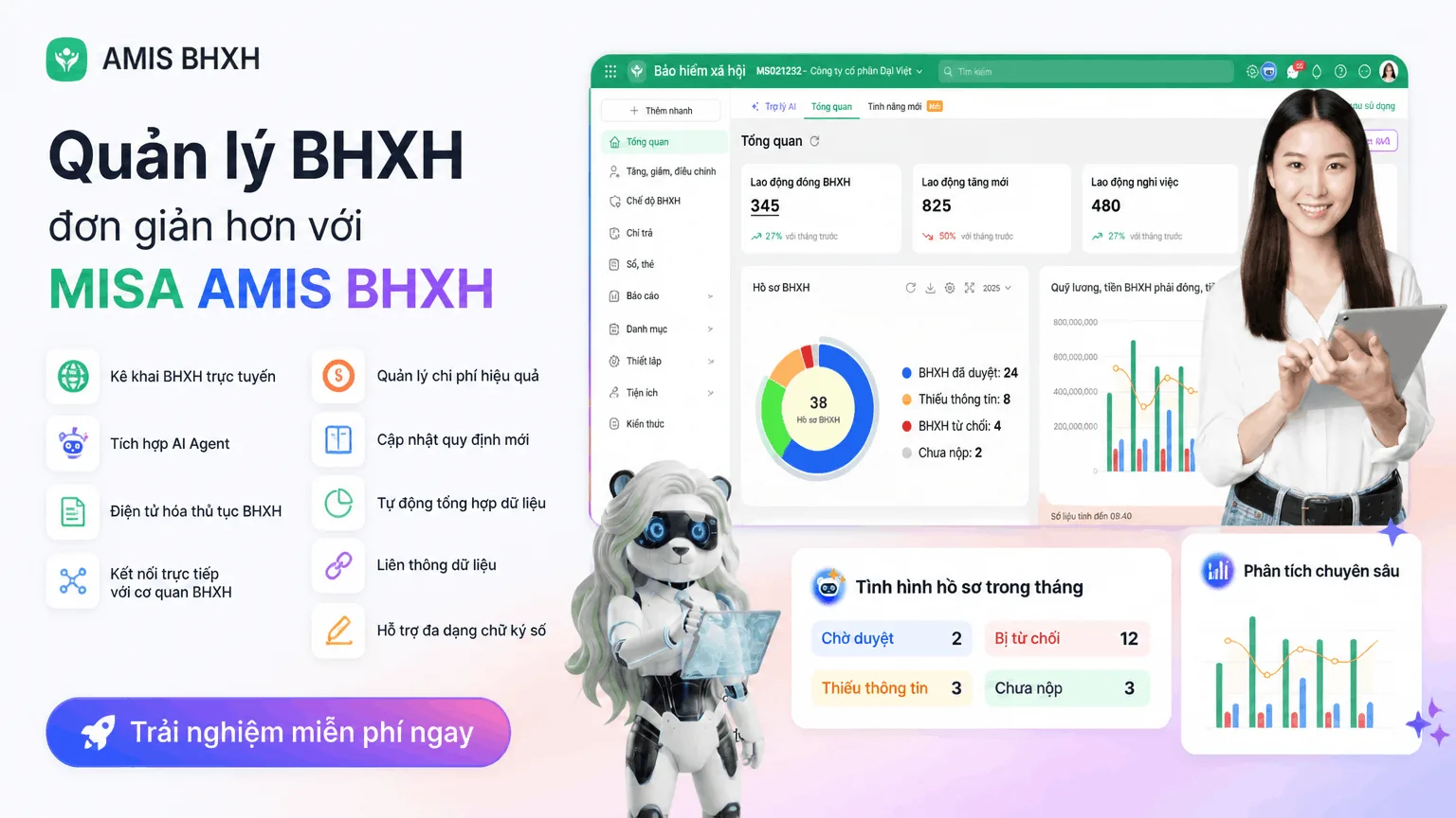 Quản lý BHXH điện tử dễ dàng chỉ với từ 240.000 VNĐ/năm