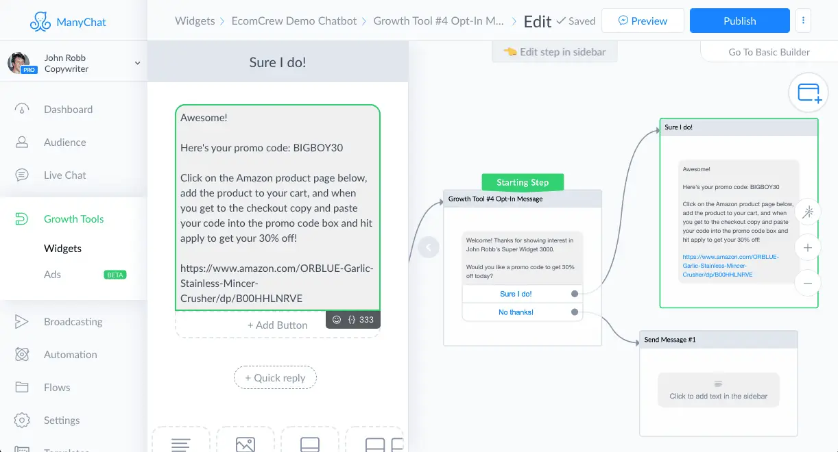 Manychat là nền tảng chatbot và automation quốc tế