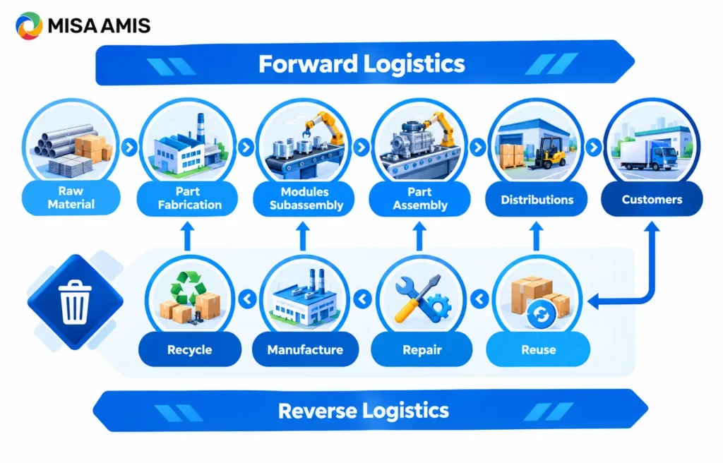 So sánh Logistics xuôi (Forward Logistics) và Logistics ngược (Reverse Logistics)